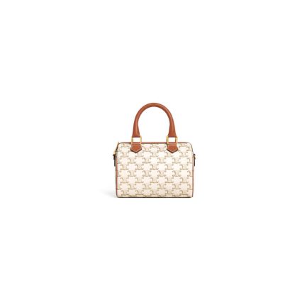CELINE Small Boston IN Triomphe Canvas and calfskin