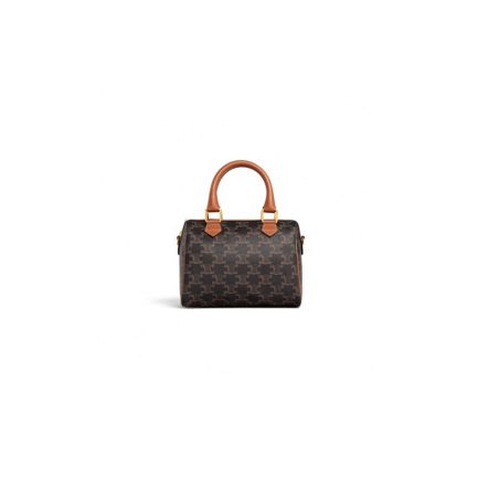 CELINE Small Boston IN Triomphe Canvas and calfskin