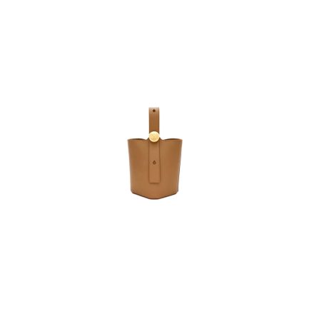LOEWE Mini Pebble bucket in smooth calfskin(high-end grade)