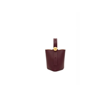 LOEWE Mini Pebble bucket in smooth calfskin(high-end grade)