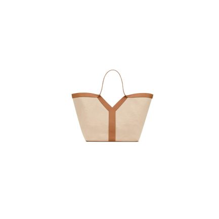 Y TOTE IN CANVAS AND LEATHER