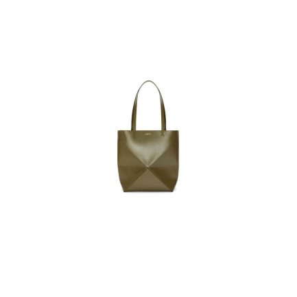 LOEWE Medium Puzzle Fold tote in shiny calfskin(HIGH-END GRADE)