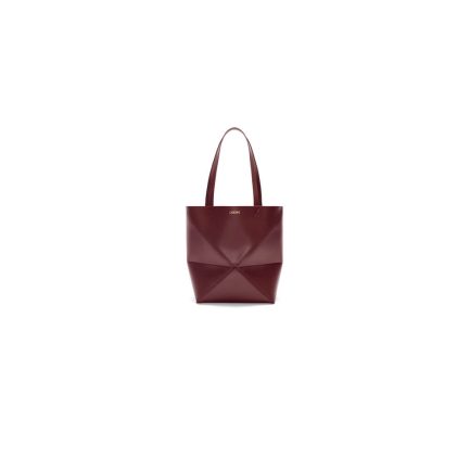 LOEWE Medium Puzzle Fold tote in shiny calfskin(HIGH-END GRADE)