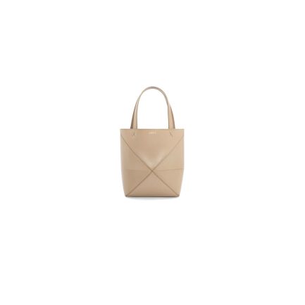 LOEWE Mini Puzzle Fold tote in shiny calfskin(HIGH-END GRADE)