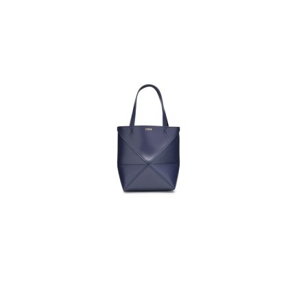 LOEWE Mini Puzzle Fold tote in shiny calfskin(HIGH-END GRADE)